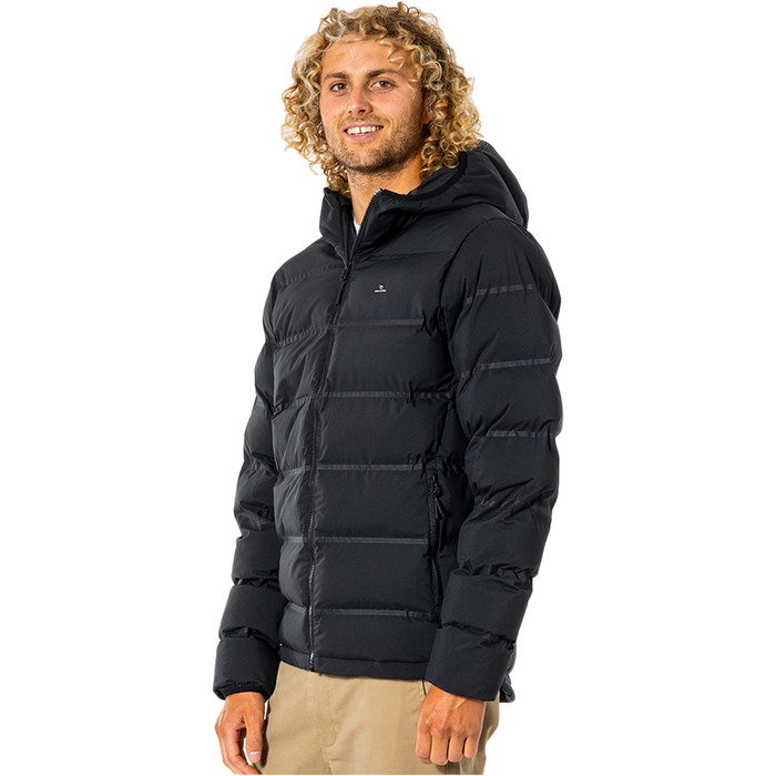 2024 Rip Curl Hombre Anti Series Elite Puff Hood Jacket Cjkdb9 - Negro